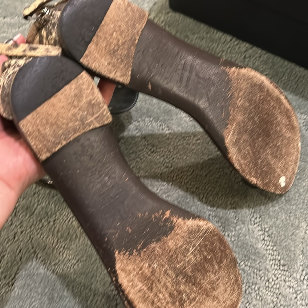 Giuseppe Zanotti Flat Multi Python Toe Ring Sanda… - image 6